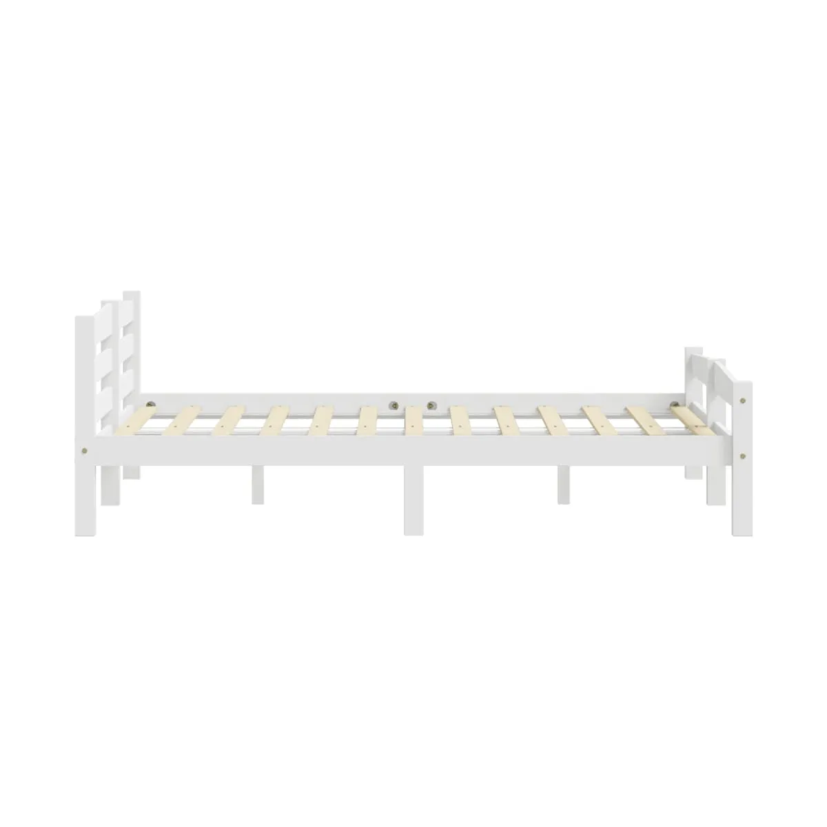 Estructura de cama sin colchón madera maciza de pino 200x200 cm