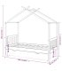 Estructura de cama infantil y cajón madera pino gris 80x160cm