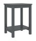 Mesitas de noche madera maciza de pino gris oscuro 35x30x47cm