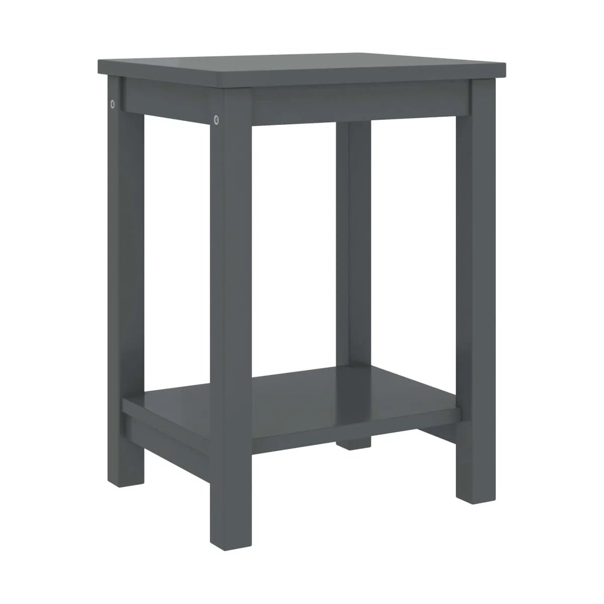 Mesitas de noche madera maciza de pino gris oscuro 35x30x47cm