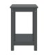 Mesitas de noche madera maciza de pino gris oscuro 35x30x47cm