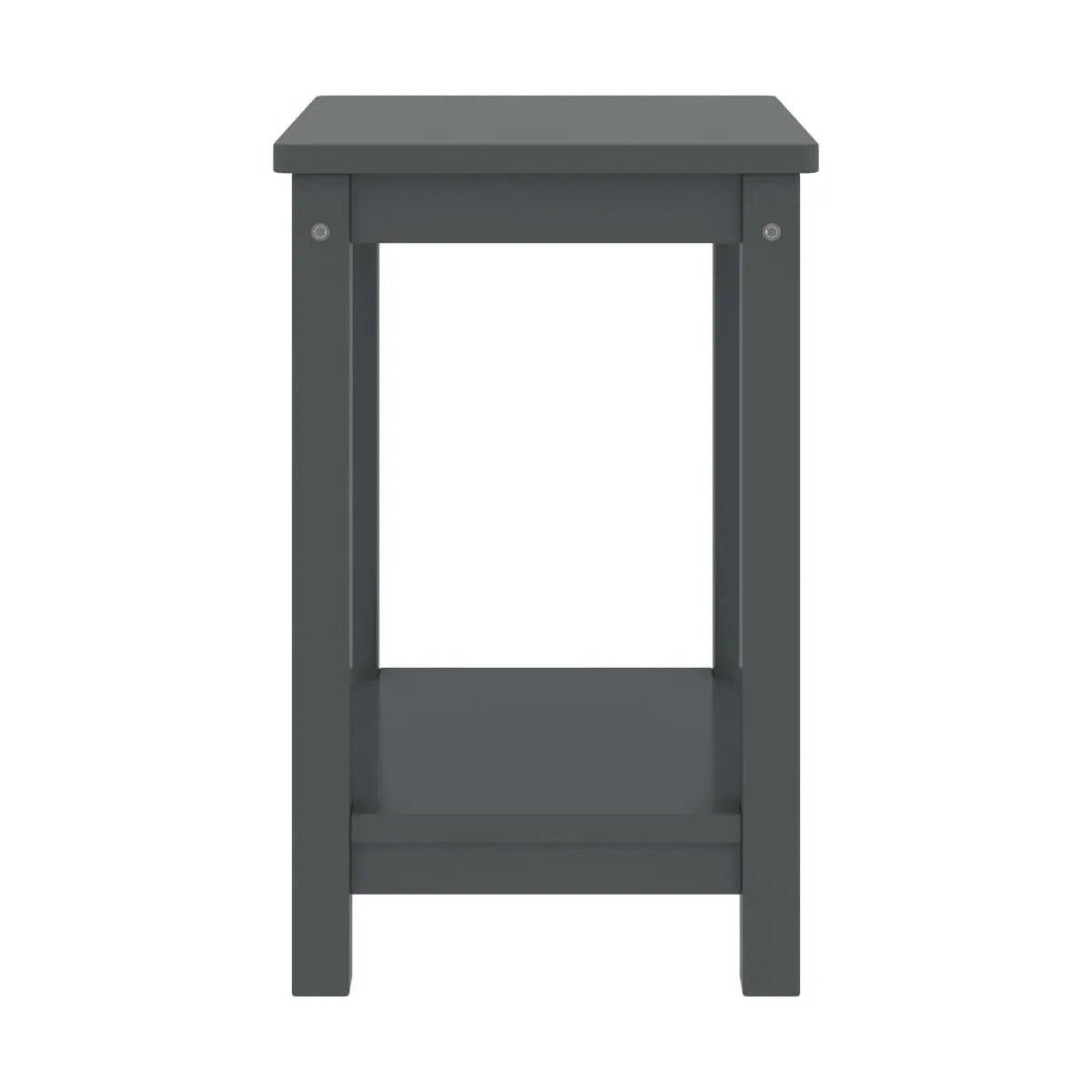 Mesitas de noche madera maciza de pino gris oscuro 35x30x47cm