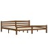 Estructura cama sin colchón madera pino marrón miel 200x200 cm