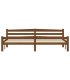 Estructura cama sin colchón madera pino marrón miel 200x200 cm