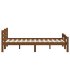 Estructura cama sin colchón madera pino marrón miel 200x200 cm
