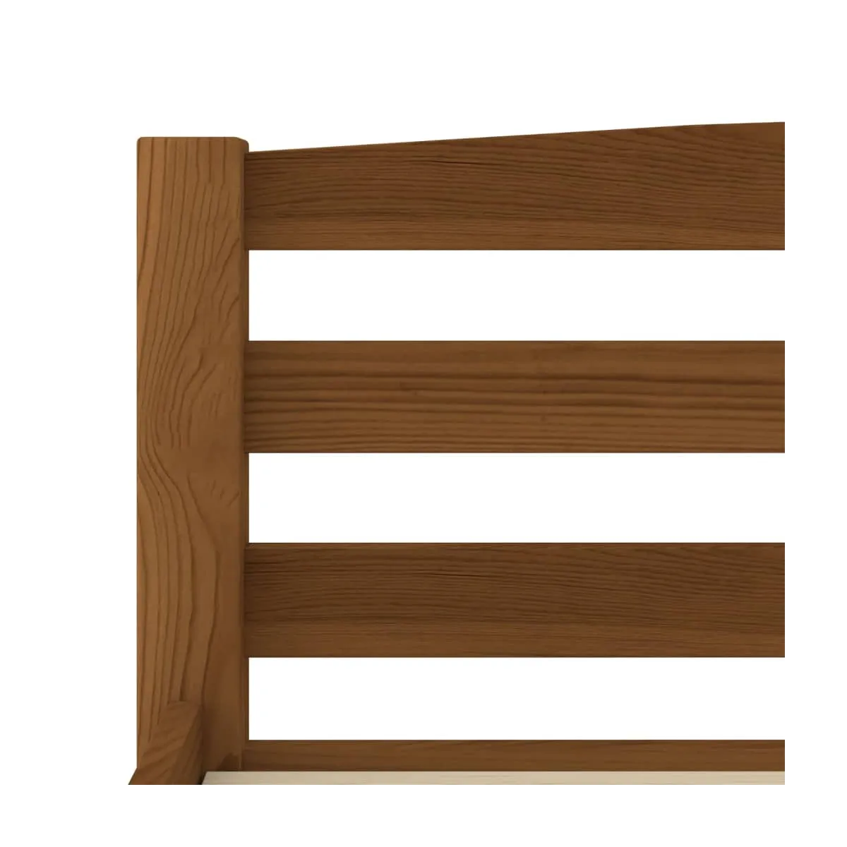 Estructura cama sin colchón madera pino marrón miel 200x200 cm