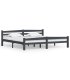 Estructura cama sin colchón madera pino gris oscuro 200x200 cm