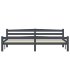 Estructura cama sin colchón madera pino gris oscuro 200x200 cm