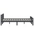 Estructura cama sin colchón madera pino gris oscuro 200x200 cm