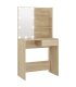Tocador con LED color roble Sonoma 74,5x40x141 cm