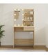 Tocador con LED color roble Sonoma 74,5x40x141 cm
