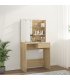 Tocador con LED color roble Sonoma 74,5x40x141 cm
