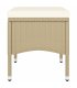 Juego de comedor para jardín de 5 piezas ratán sintético beige