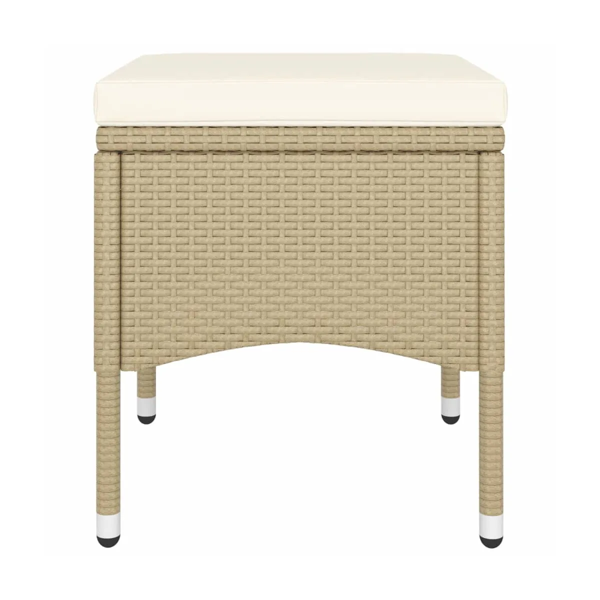 Juego de comedor para jardín de 5 piezas ratán sintético beige