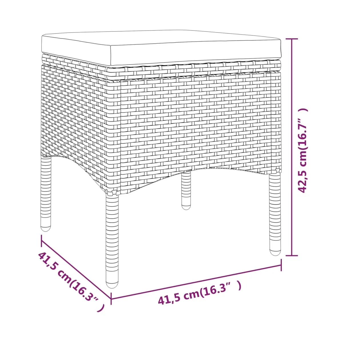 Juego de comedor para jardín de 5 piezas ratán sintético beige