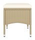 Set comedor jardín 5 pzas ratán sintético beige