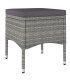 Set de comedor jardín 5 pzas, ratán sintético, gris
