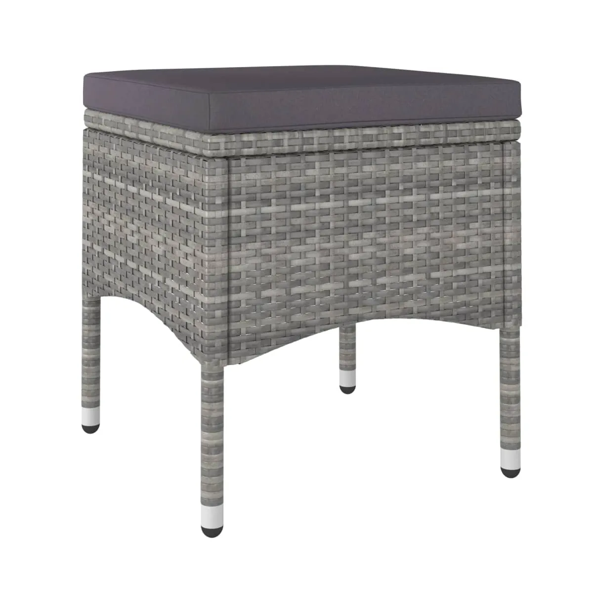 Set de comedor jardín 5 pzas, ratán sintético, gris