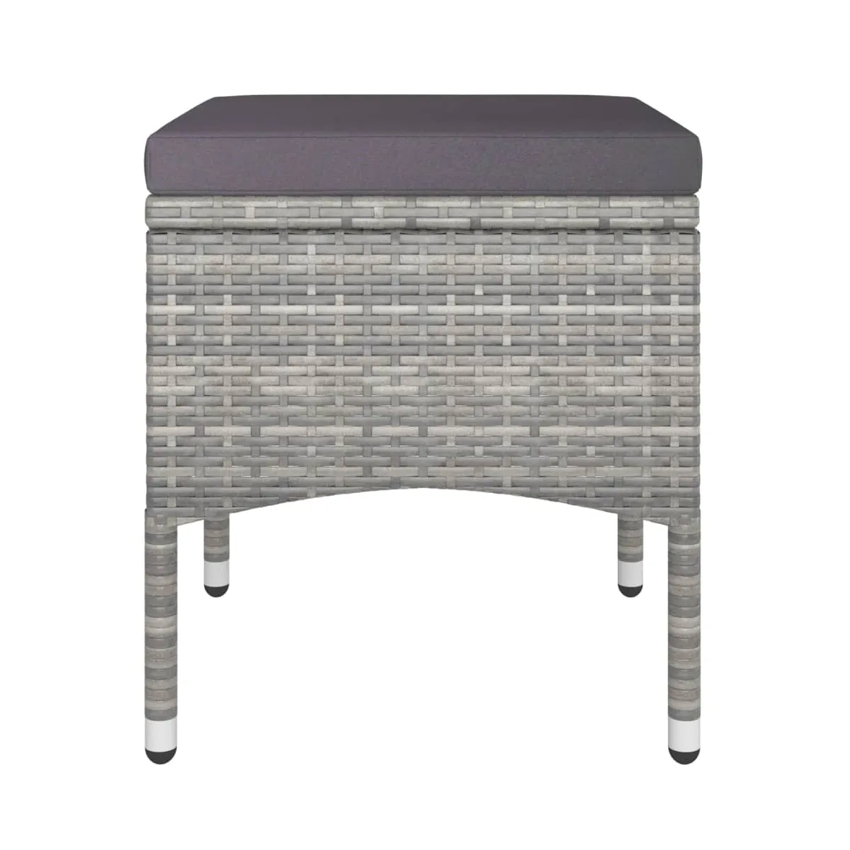 Set de comedor jardín 5 pzas, ratán sintético, gris