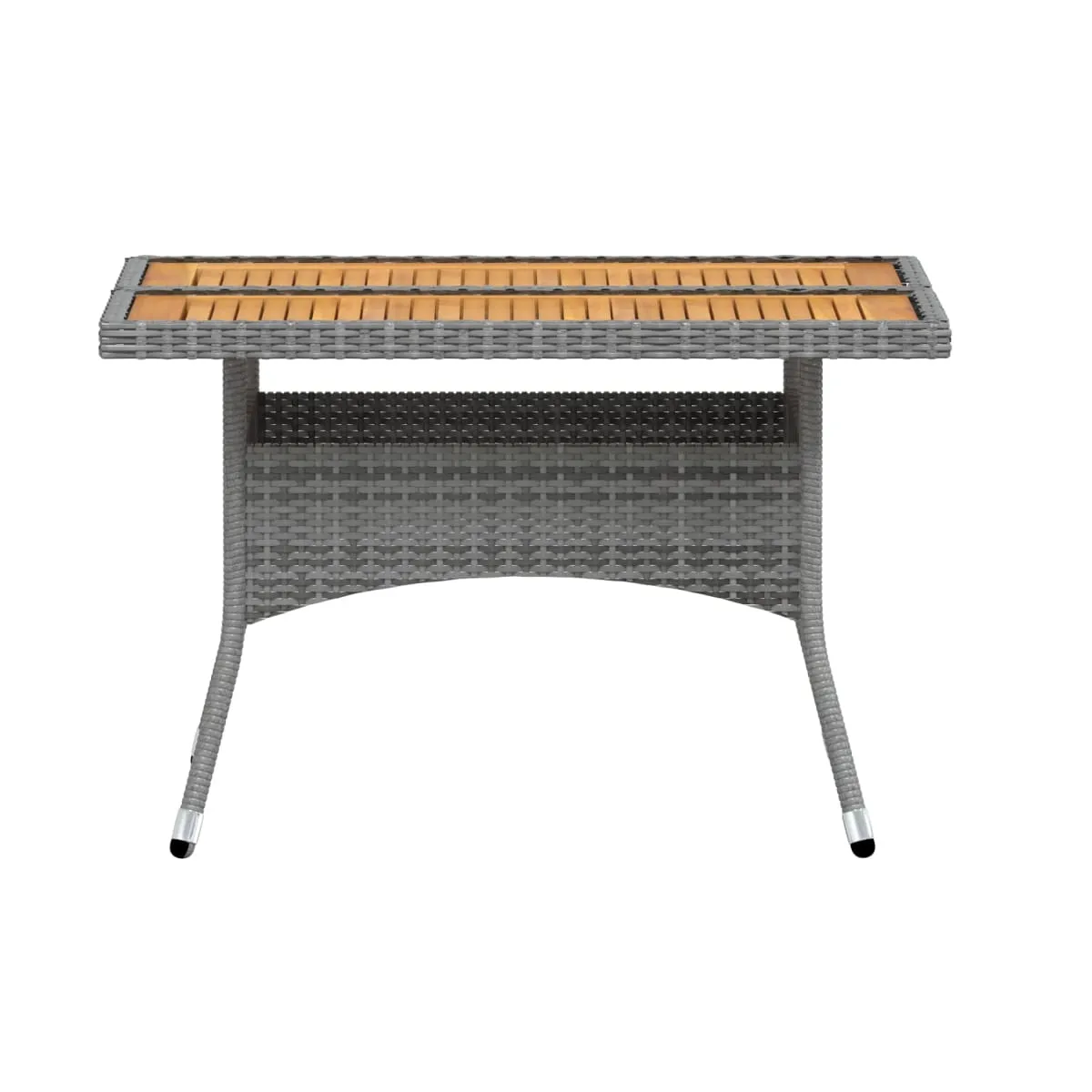 Set de comedor jardín 5 pzas, ratán sintético, gris