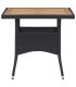 Set comedor jardín ratán sintético y madera acacia negro
