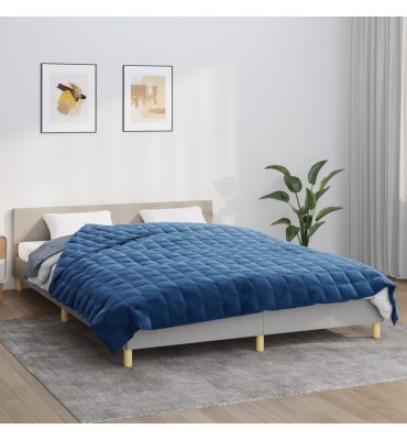 Manta con peso tela azul 200x230 cm 9 kg