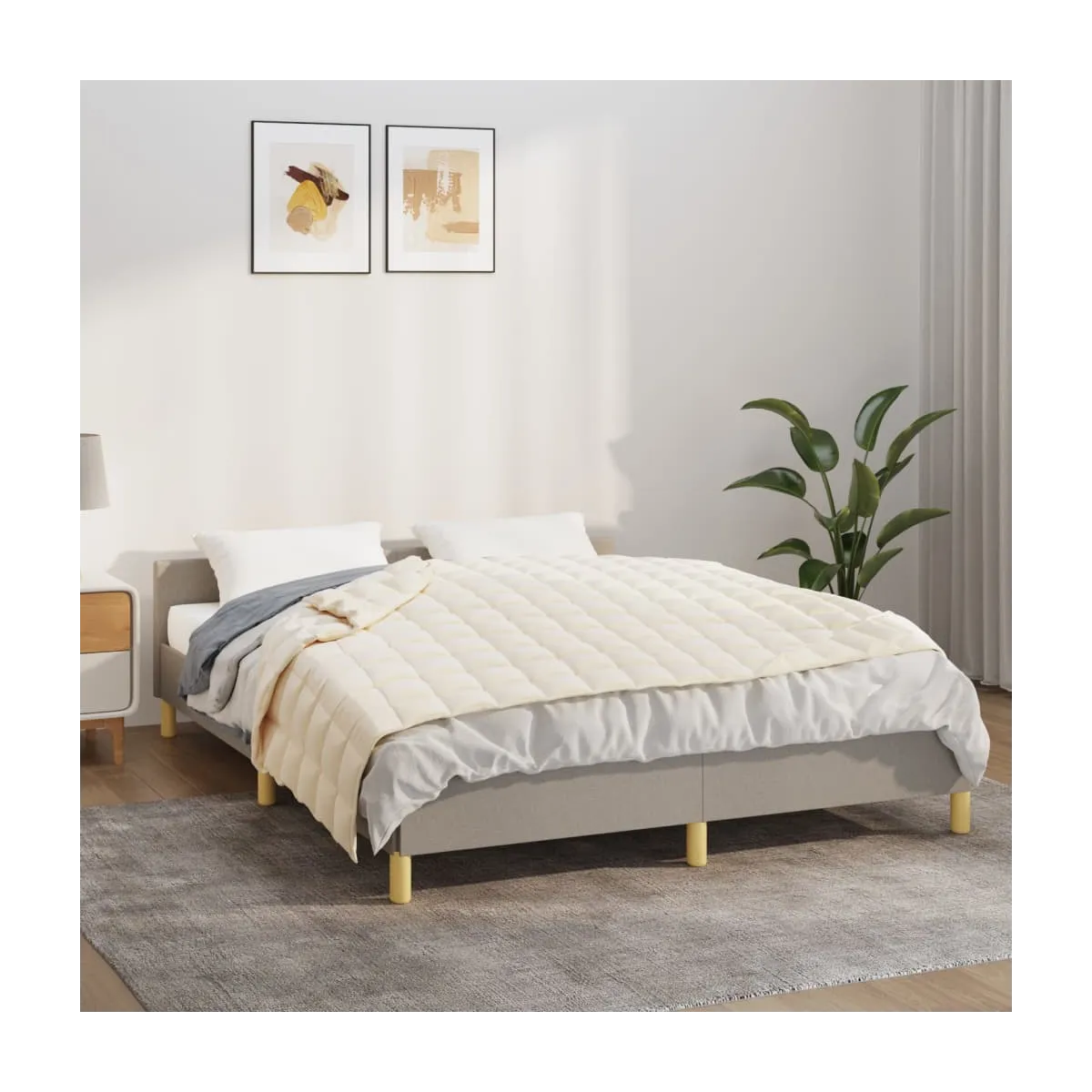 Manta con peso tela color crema claro 122x183 cm 9 kg