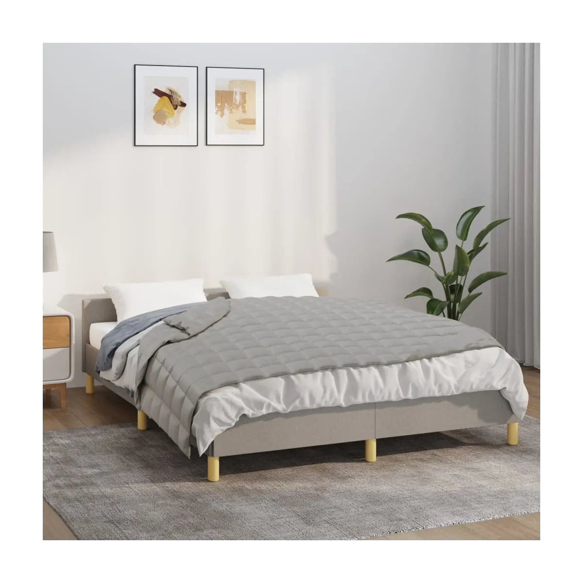 Manta con peso tela gris 122x183 cm 9 kg
