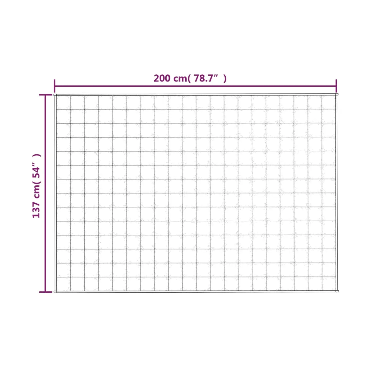 Manta con peso tela gris 137x200 cm 6 kg