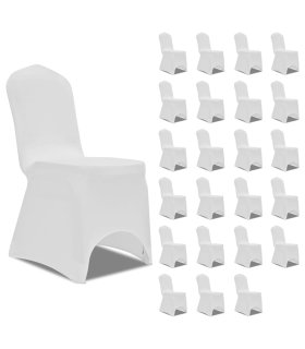 Funda de silla elástica color crema 24 unidades