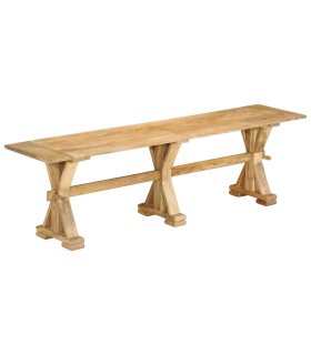 Banco de madera maciza de mango 160x35x45 cm