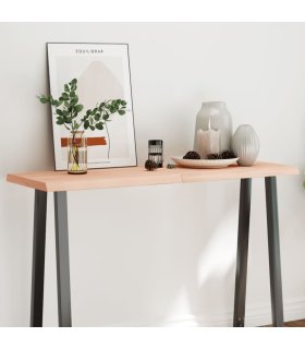 Tablero de mesa madera maciza borde natural 120x50x(2-6) cm