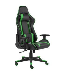 Silla gaming giratoria PVC verde