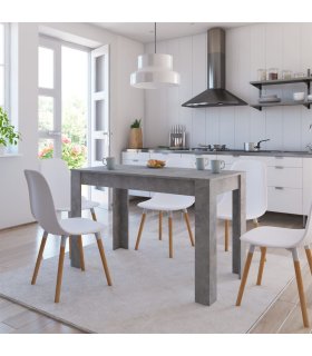 Mesa de comedor de madera de ingeniería gris 120x60x76 cm