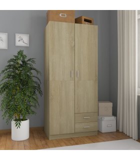 Armario de madera de ingeniería roble Sonoma 80x52x180 cm