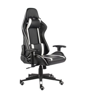 Silla gaming giratoria PVC blanco