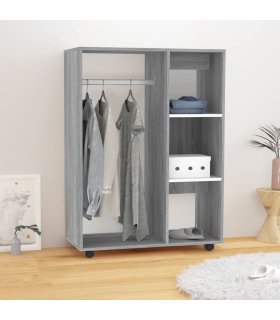 Armario madera contrachapada gris Sonoma 80x40x110 cm