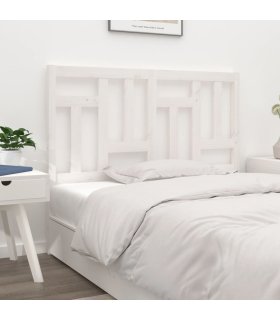 Cabecero de cama madera maciza de pino blanco 155,5x4x100 cm