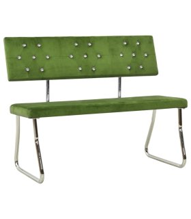 Banco de terciopelo verde claro 110 cm