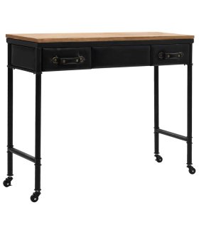 Mesa consola madera MDF y abeto 100x33,5x80 cm
