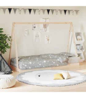 Estructura de cama para niños madera maciza de pino 80x200 cm