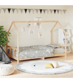 Estructura de cama infantil madera maciza de pino 90x190 cm