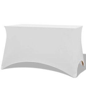 Funda elástica para mesa 2 uds 120x60,5x74 blanco