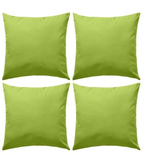 Cojines para exteriores 45x45 cm verde manzana 4 unidades