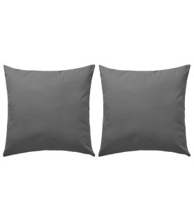 Cojines para exteriores 2 unidades 45x45 cm gris