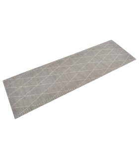Alfombra de cocina lavable terciopelo dibujo rombos 60x180 cm