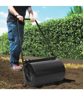 Rodillo para césped negro 63 cm 50 L