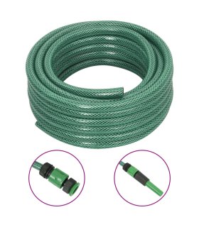 Manguera de jardín con accesorios PVC verde 0,5" 10 m