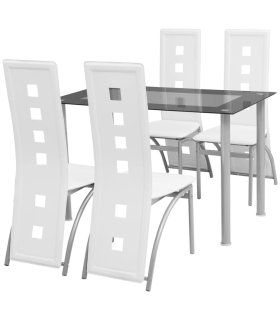 Conjunto de comedor de cinco piezas blanco