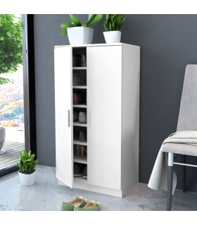 Mueble zapatero con 7 estantes blanco